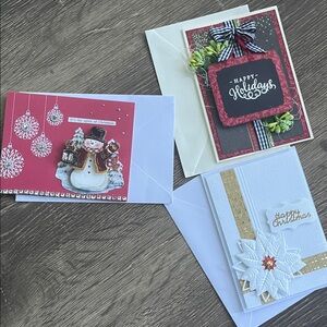 Handmade Holiday Greeting Cards (Set of 3)